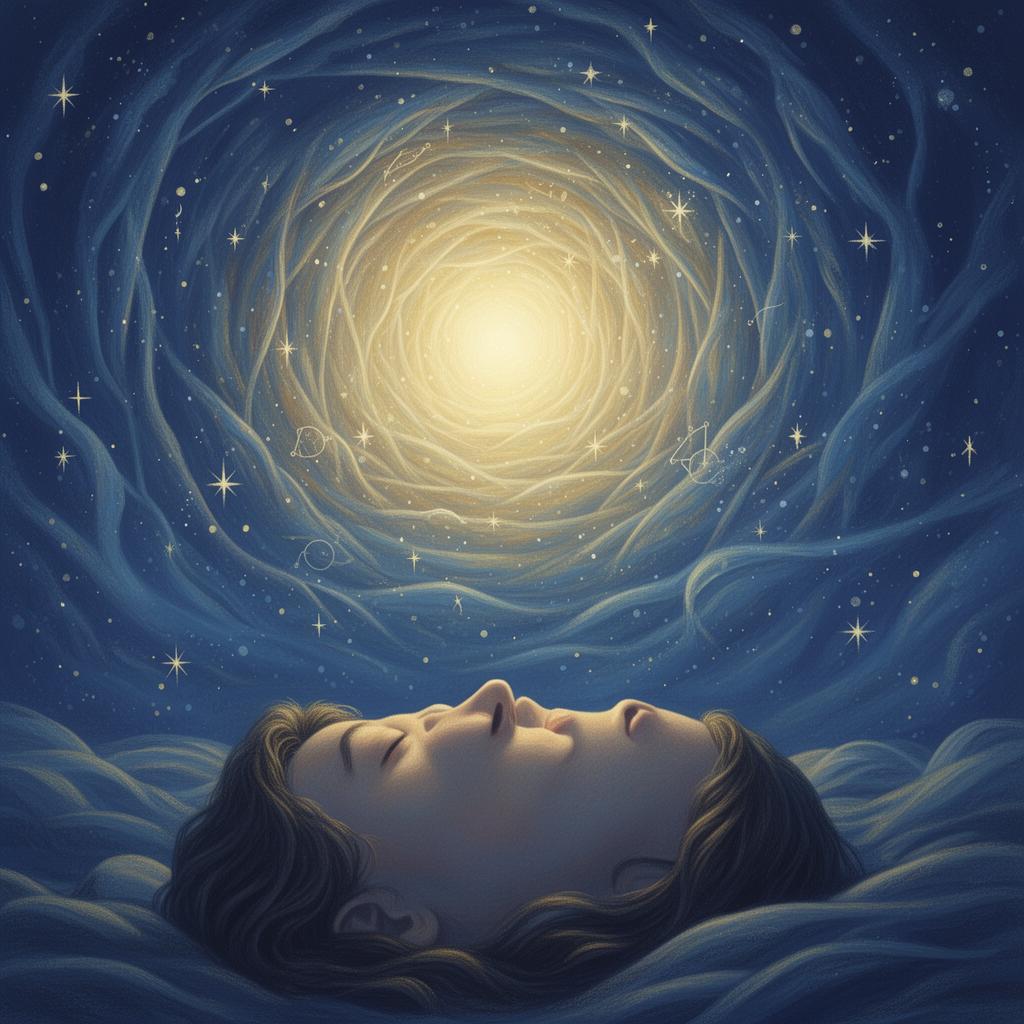 Dreamlike transition artwork symbolizing hypnagogic state